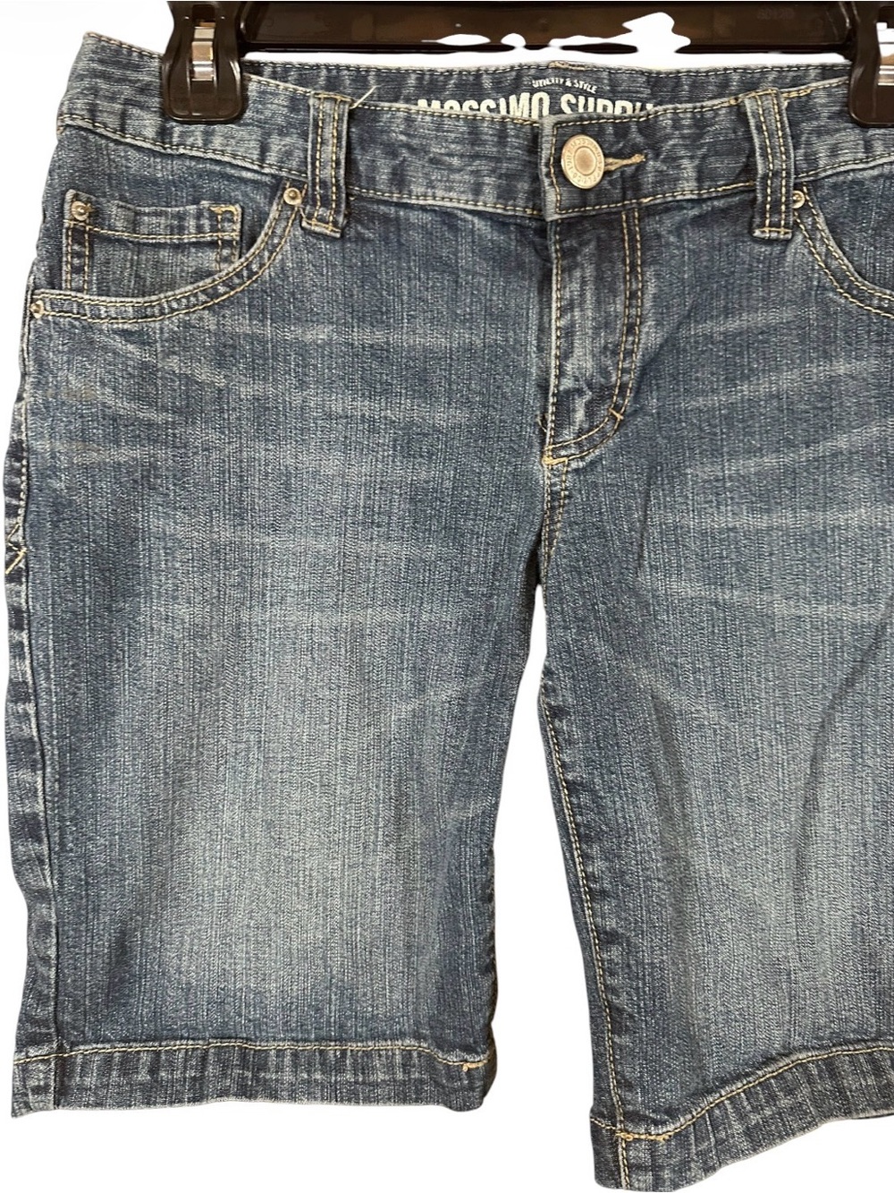 Vintage Y2K Mossimo Denim Jean Bermuda shorts women’s juniors 11 - Picture 2 of 8
